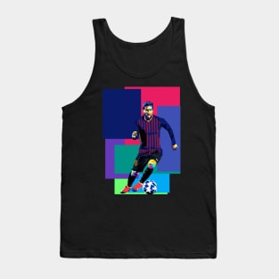 Lionel messi in wpap pop art design Tank Top